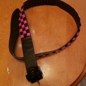 Pink/Black Studded belt